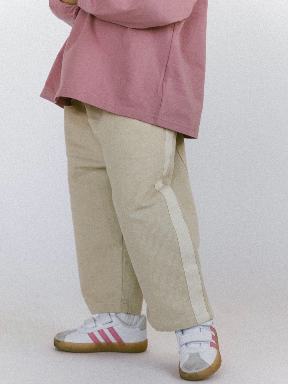Fostered Collection Side Striped Pants-Sand